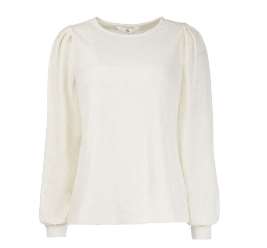 Marta LS Textured Jacquard | Ecru