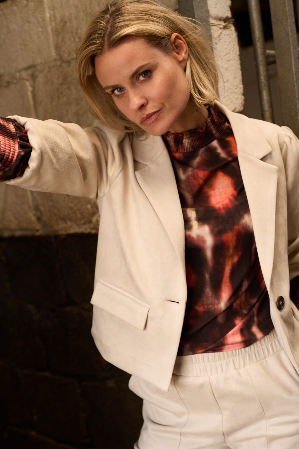 Blazer Yaniek 3/4-RMJ Suedine | Buttercream