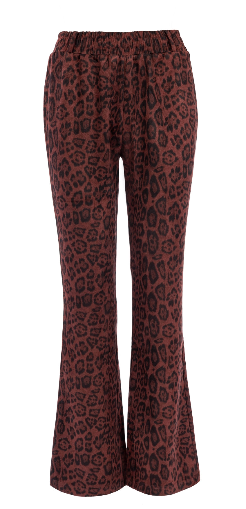 Pantalon Ankie-NS/BL-RMJ Rhubarb Red Leopard Tricot Knit | Rhubarb Red