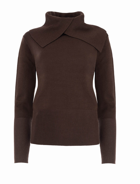Trui Forset LS-RMB Brei | Ganache Brown