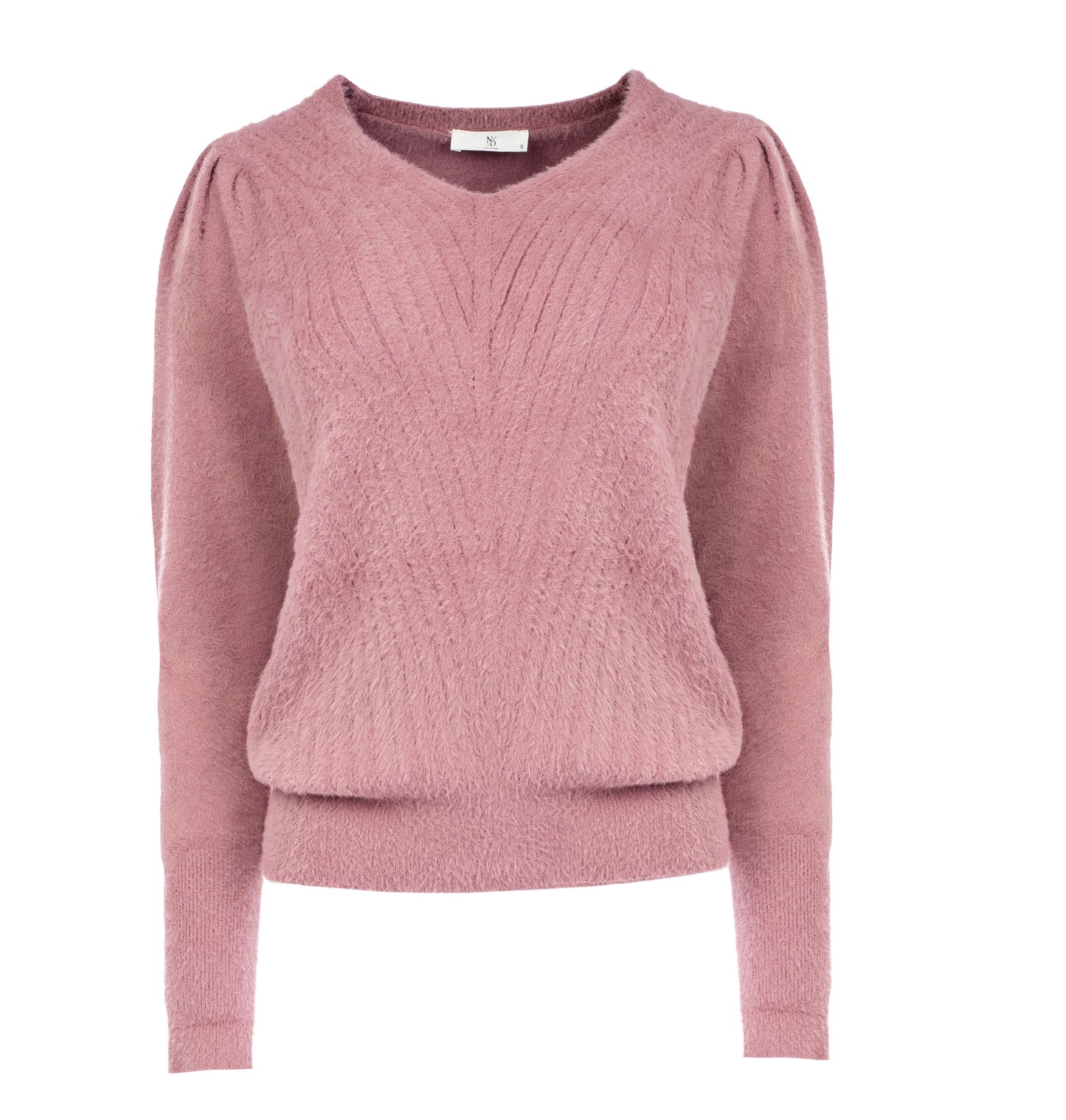 Belins LS-RMJ Furry Knit | Nostalgia Rose