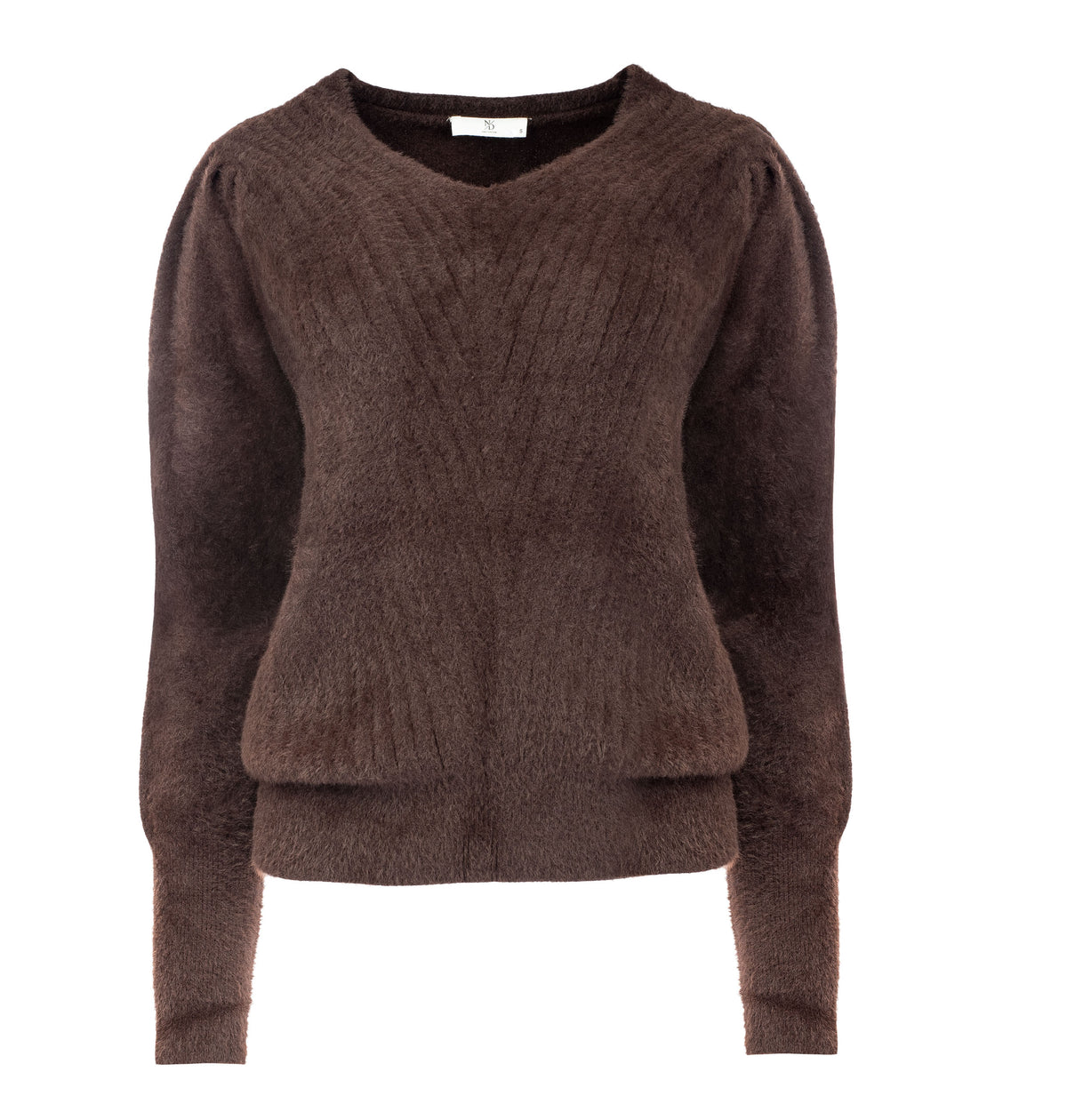 Belins LS-RMJ Furry Knit | Ganache Brown