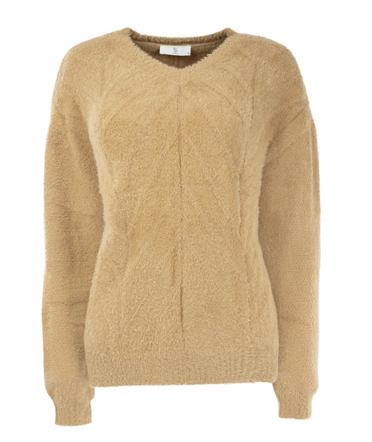 Sweater Ontario LS-RMJ Furry Knit | Tan