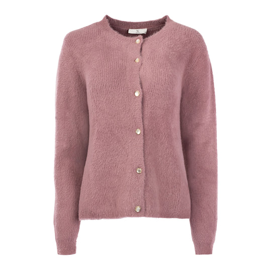 Vest Delta LS-RMJ Furry Knit | Nostalgia Rose