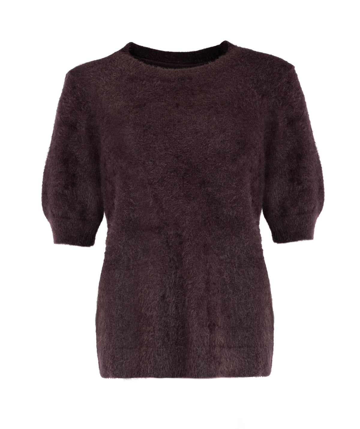 Victoria 1/2 SS-RMJ Furry Knit | Ganache Brown