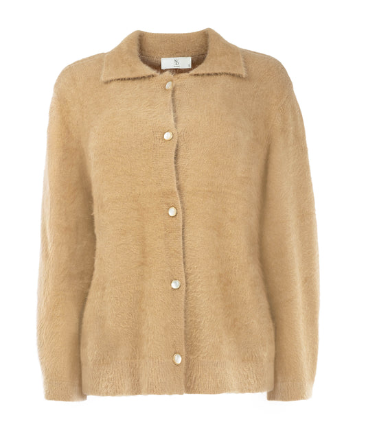 Vest Halton 7/8 SS-RMJ Furry Knit | Tan