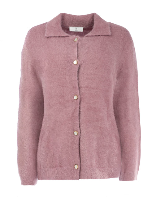 Vest Halton 7/8 SS-RMJ Furry Knit | Nostalgia Rose