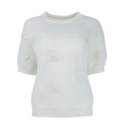 Top Main 1/2 SS-RMB Design Brei | Ecru