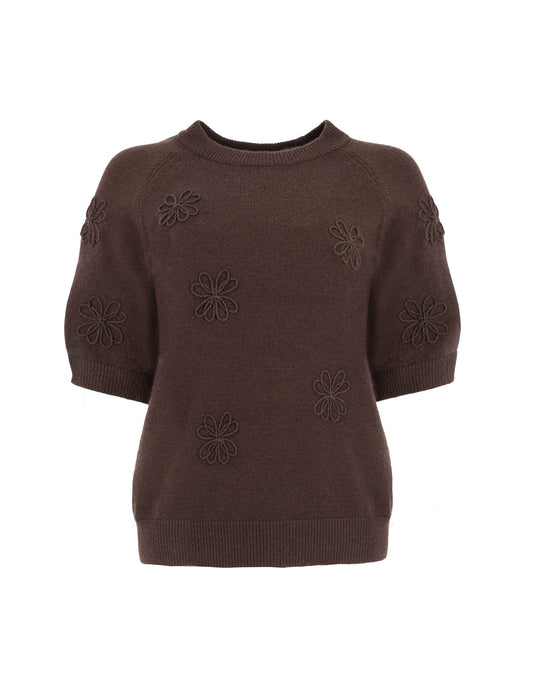 Trui Main 1/2 SS-RMB Design Brei | Ganache Brown