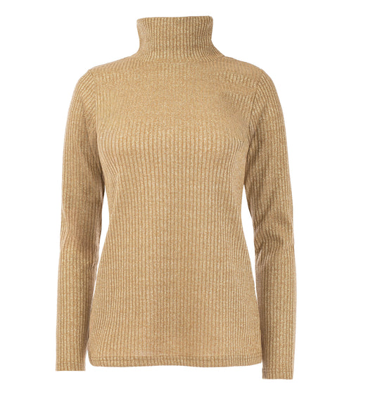 Trui Flat LS-67 Rib Tricot Knit Lurex | Gold