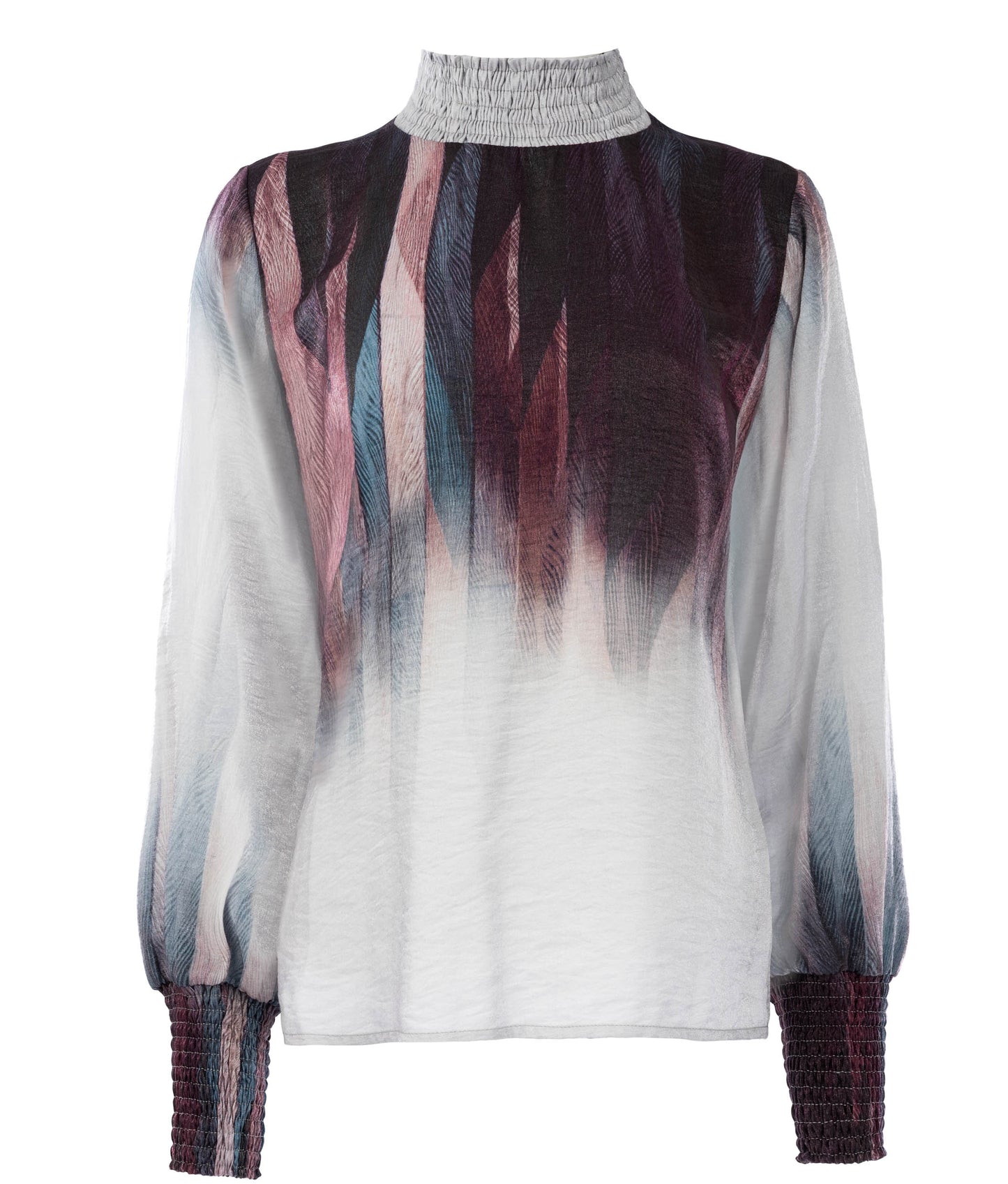 Top Alians LS-NB/NL Loom Lilac Abstract Panel Design Woven | Loom Lilac