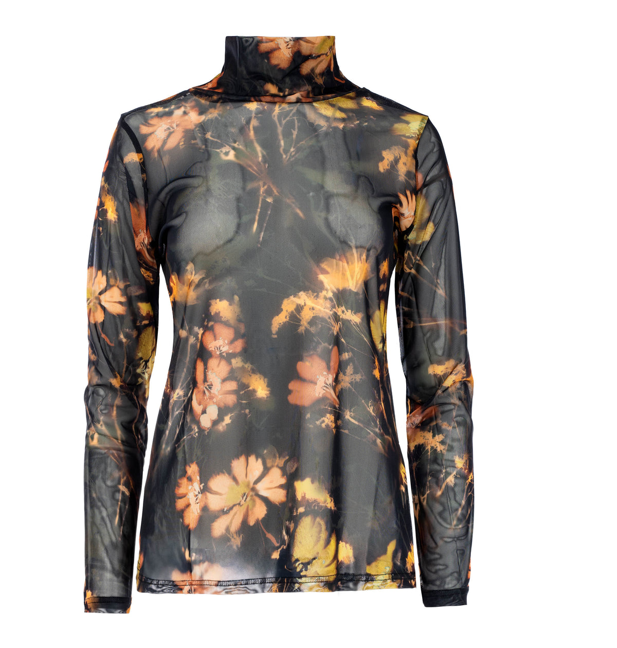 Top Flat LS-67 Gold Flake Artistic Floral Mesh | Gold Flake