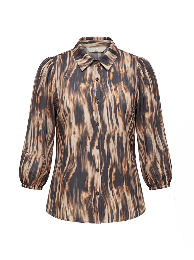 Mayliera LS Ganache Brown Raw Nature Shiny Woven | Ganache Brown