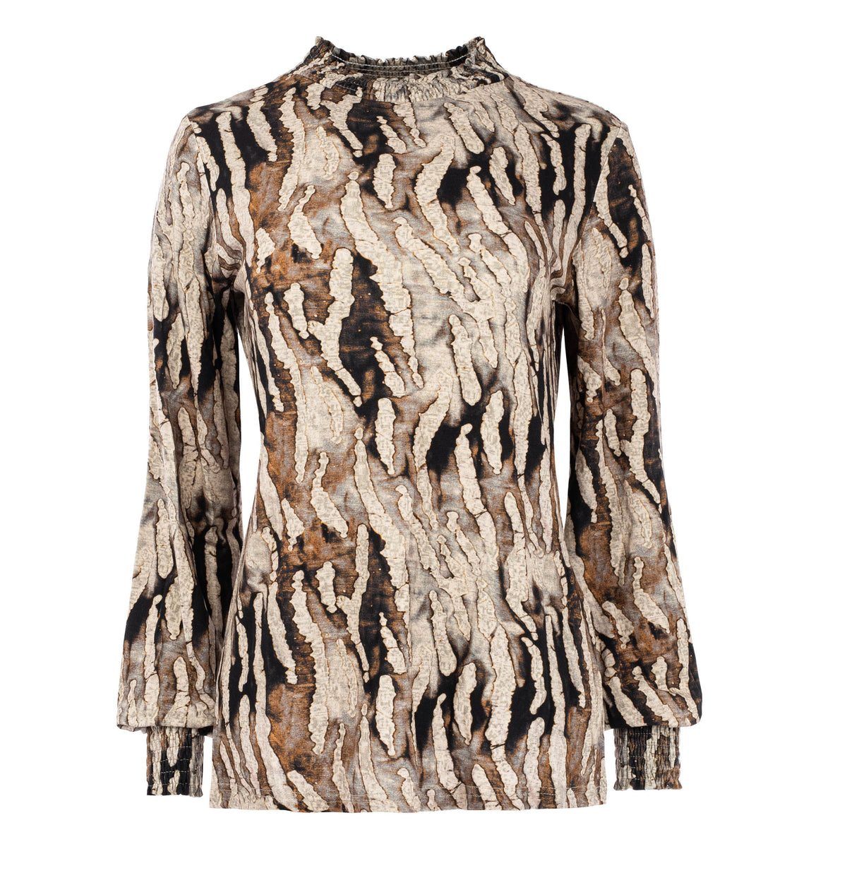 Smock LS-TR-High Cuff Ginger Brown Raw Harmony Tricot | Ginger Brown