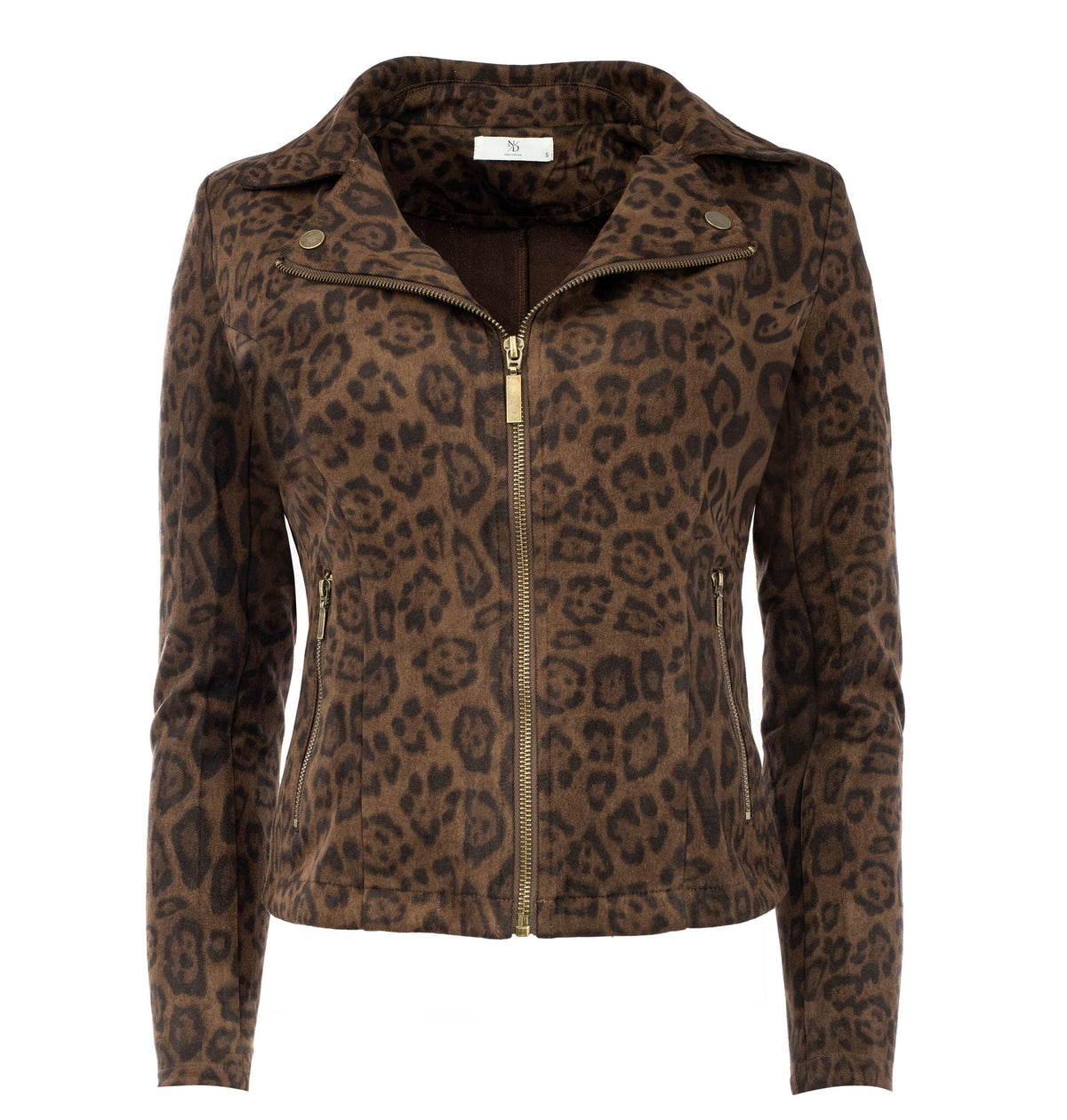 Jasje Yansel-W LS-RMJ Downtown Brown Leopard Tricot Knit | Downtown Brown