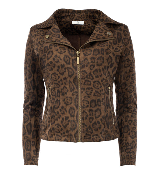 Jasje Yansel-W LS-RMJ Downtown Brown Leopard Tricot Knit | Downtown Brown