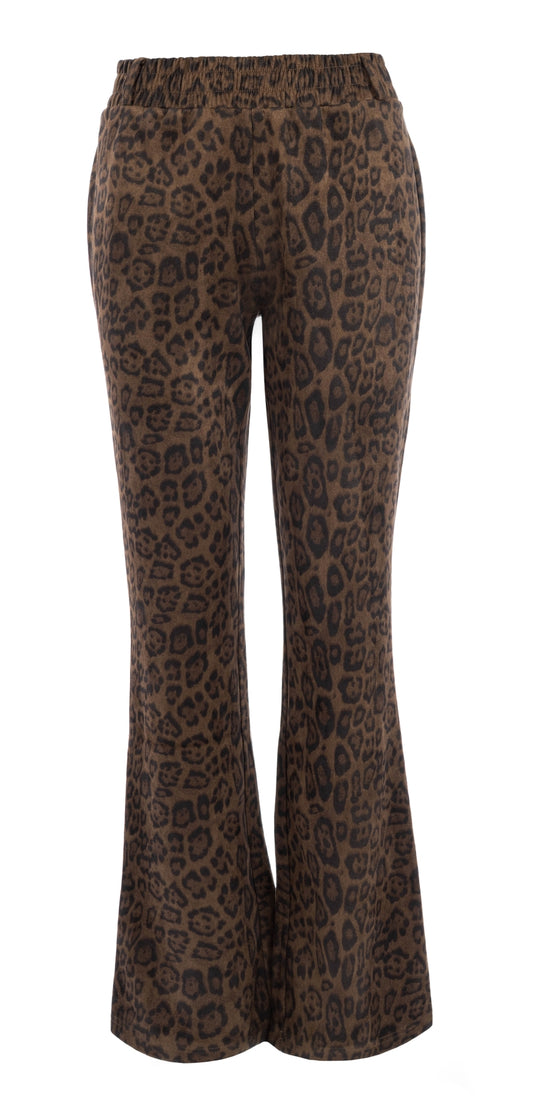 Pantalon Ankie-NS/BL-RMJ Downtown Brown Leopard Tricot Knit | Downtown Brown