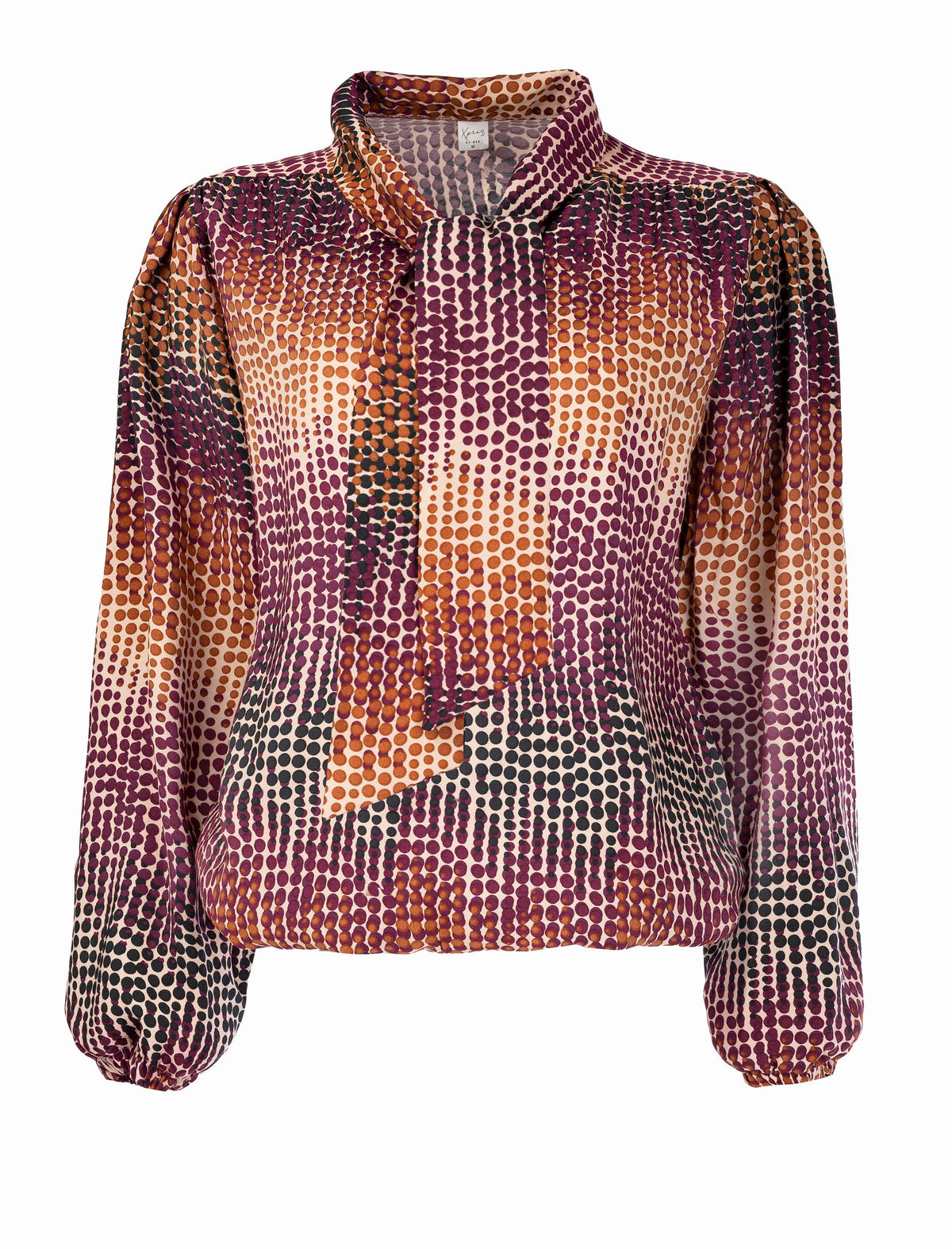 Top Merina LS Aubergine Multi Dots Woven | Aubergine
