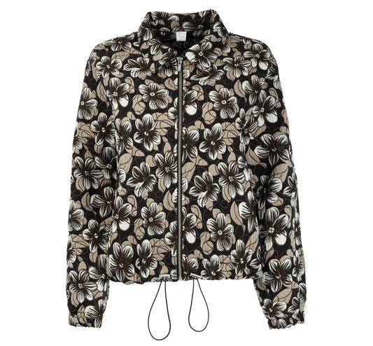 Jasje Dirkje LS Brown Flower Jacquard | Brown