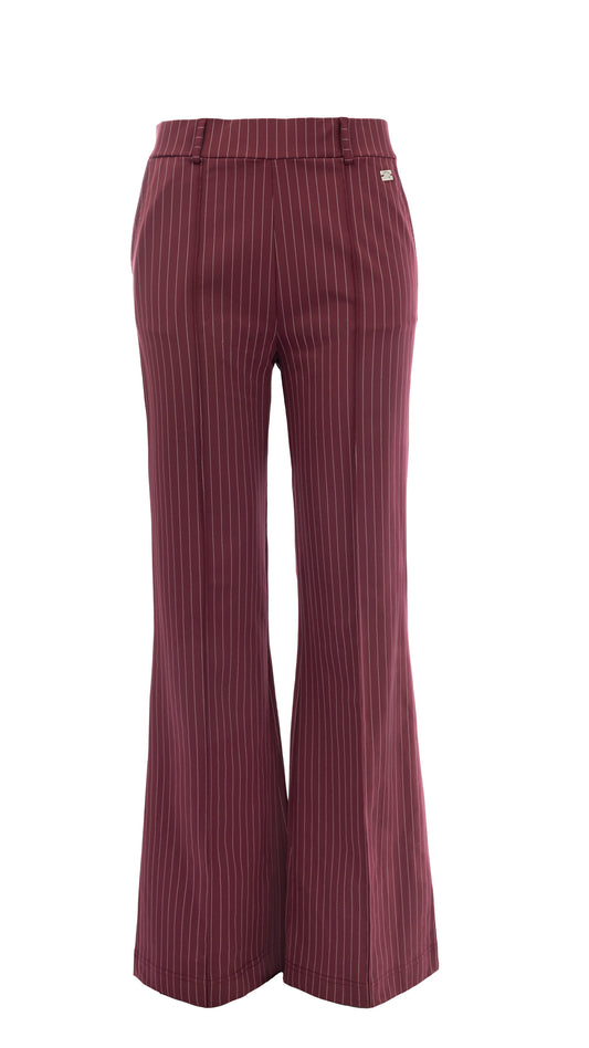 Broek Alex | Pinstripe Bordeaux