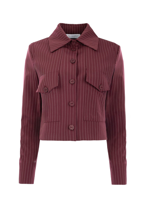 FleurK | Pinstripe Bordeaux