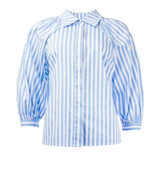 Lexie Cotton Polyamide Stripe | Jeans Blue