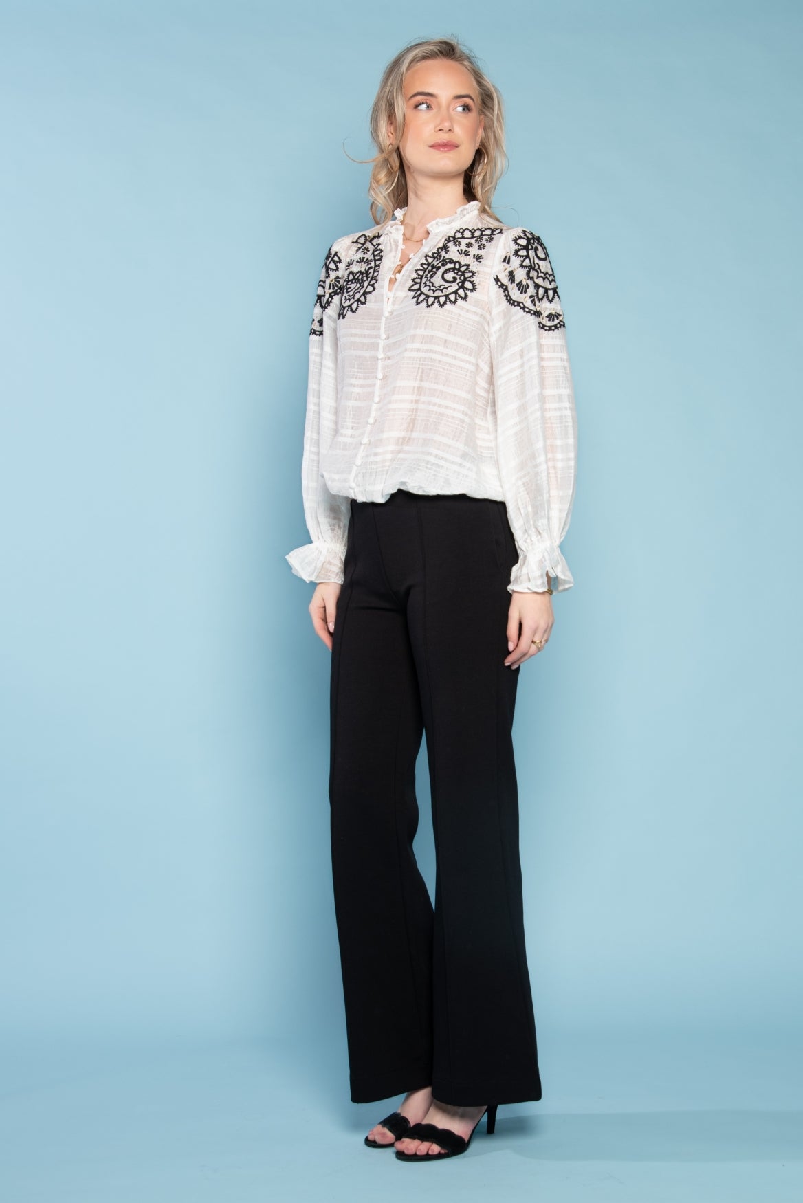 Maria Lyocel Embroidery | Off White