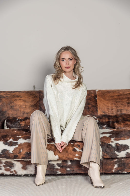 Glasgow Brushed Fleece | Off white melange