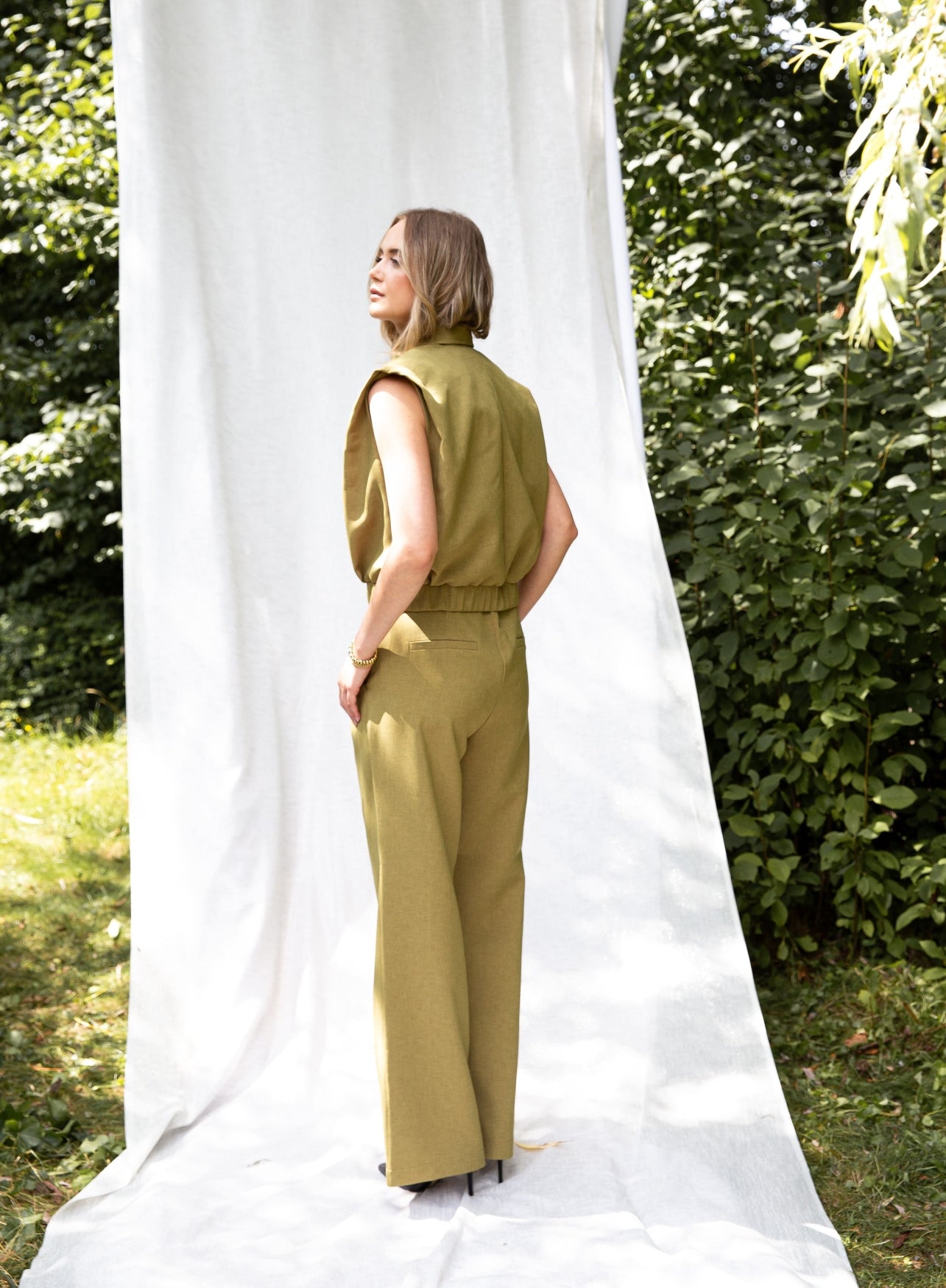 Nora Melange woven | Lime