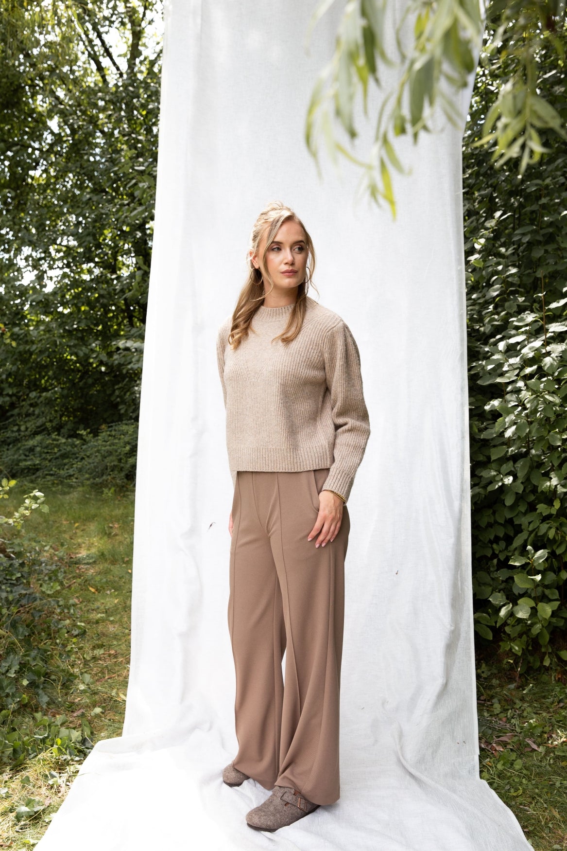 Seline Recycled Polyester | Beige Melange