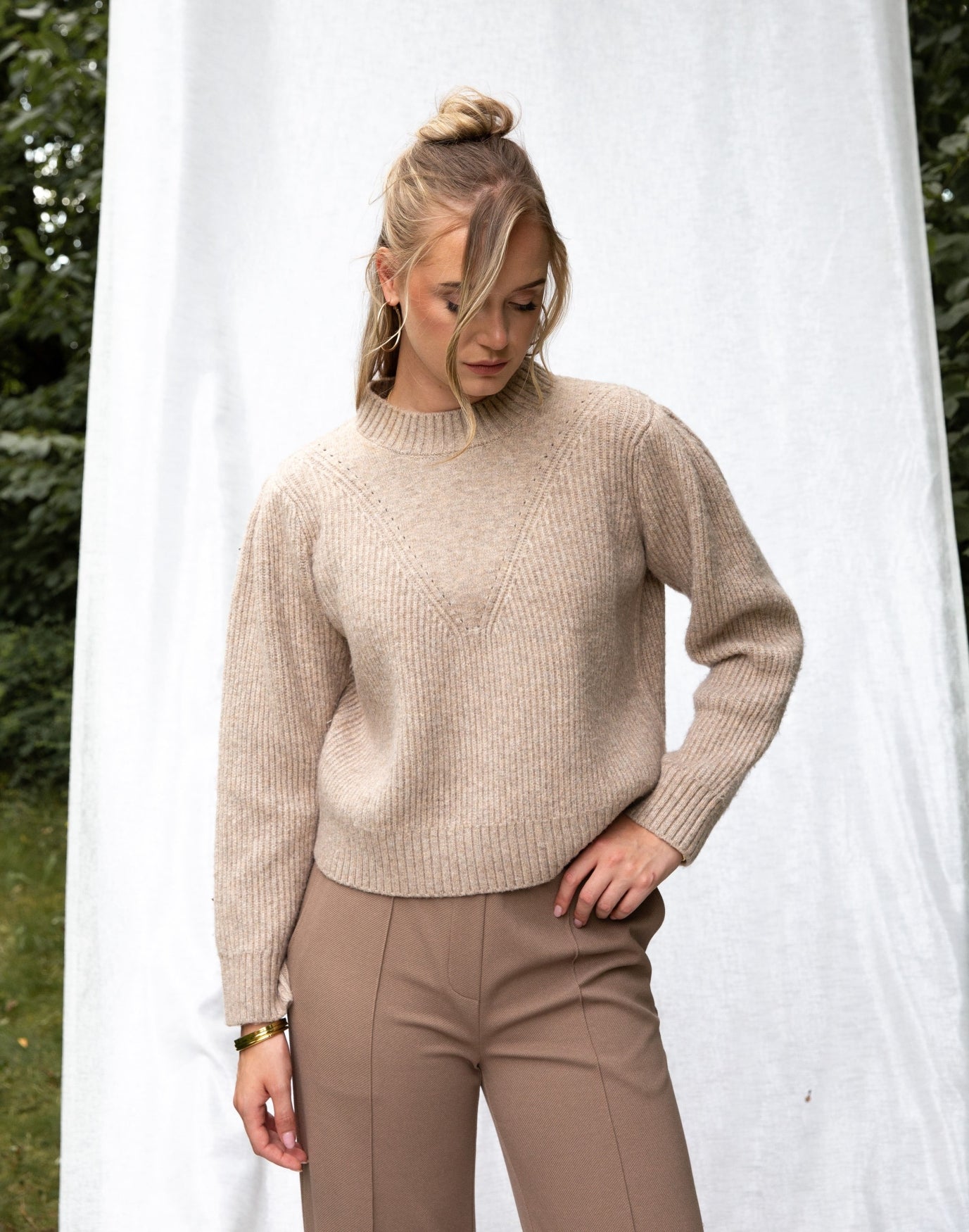 Seline Recycled Polyester | Beige Melange