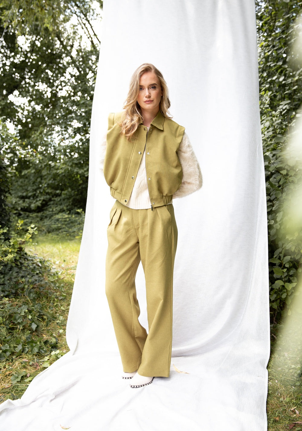 Mosaic Melange woven | Lime