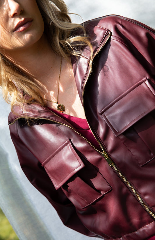 Sanna PU Stretch | Bordeaux