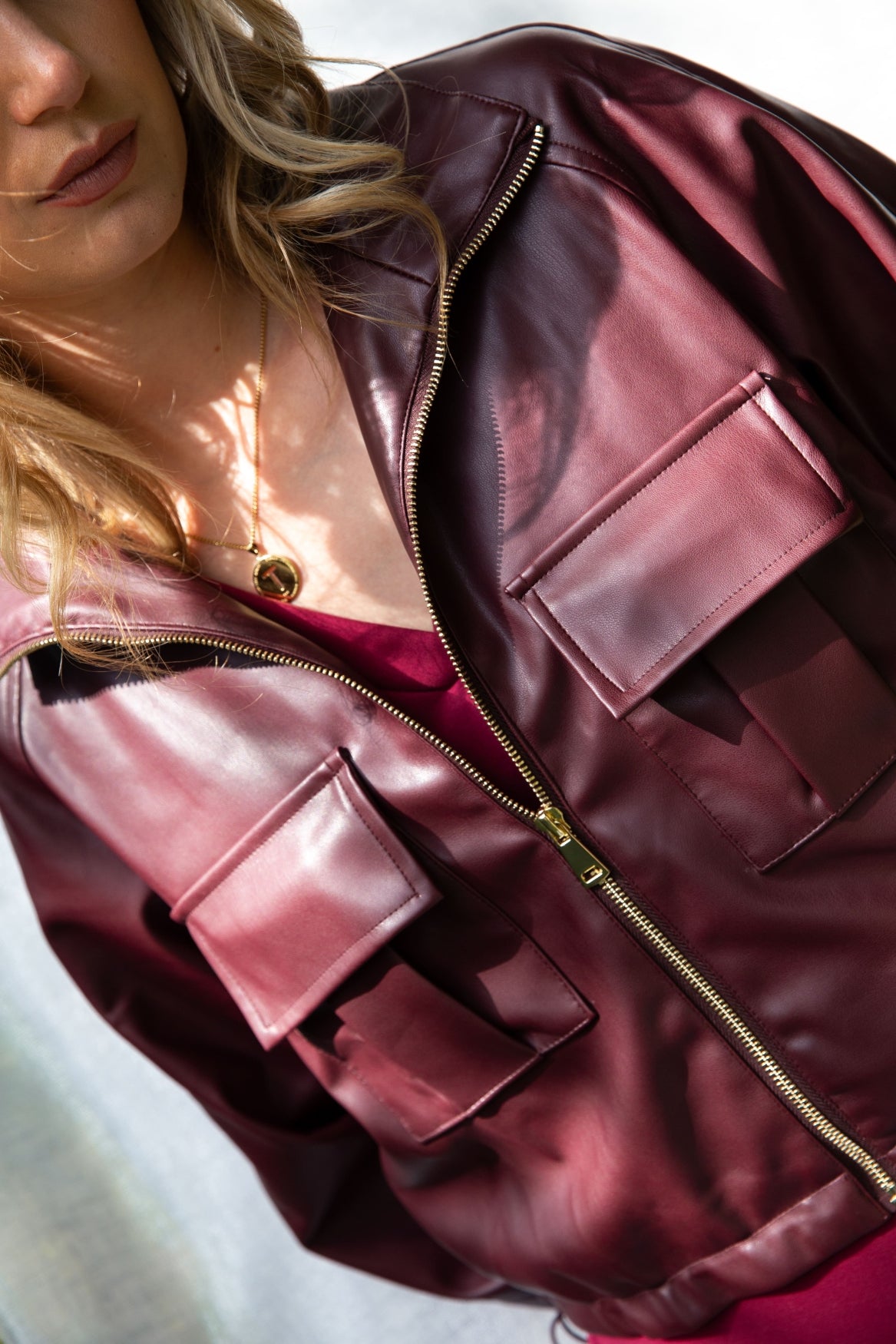 Sanna PU Stretch | Bordeaux