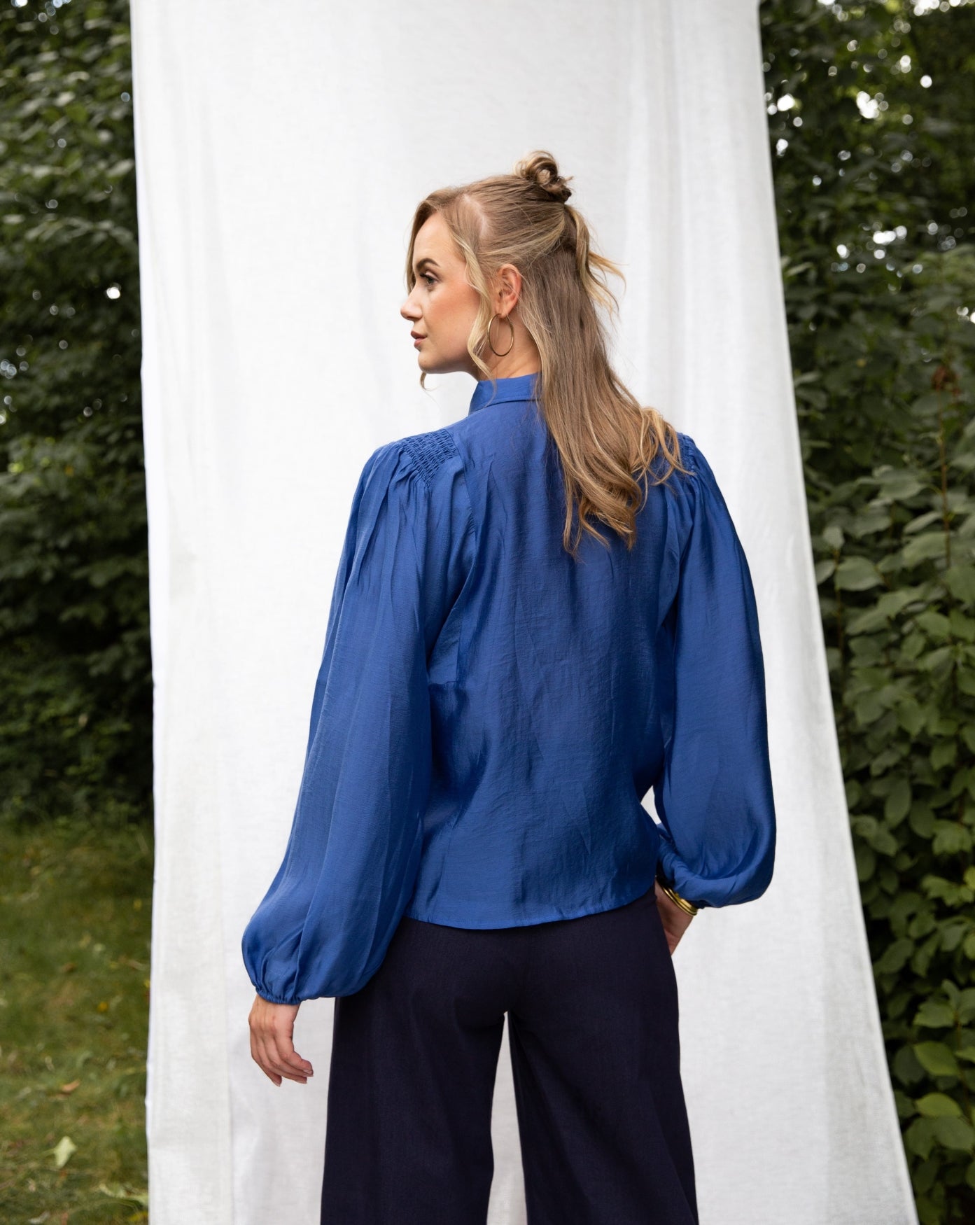 Job Transparent crepe | Jeans Blue