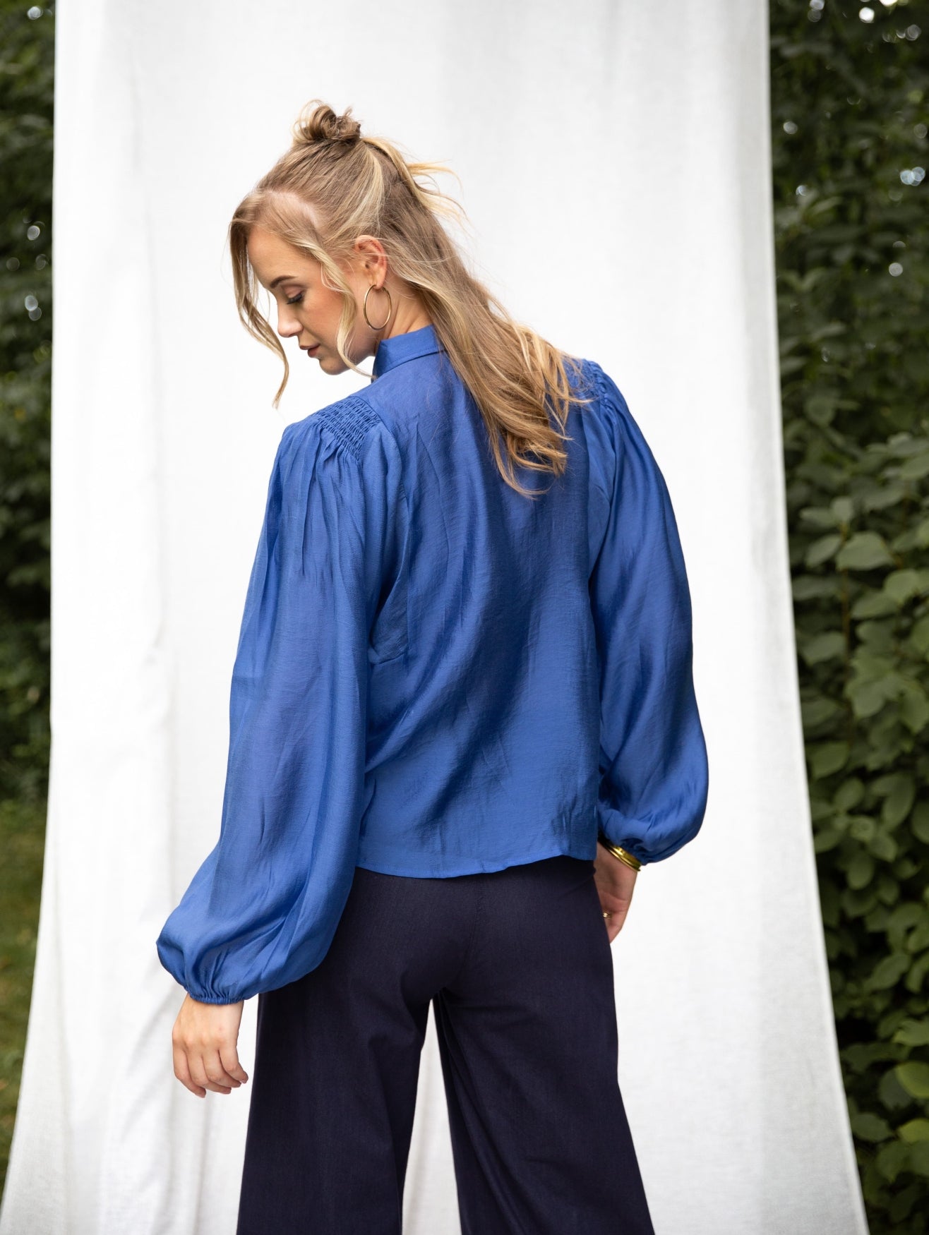 Job Transparent crepe | Jeans Blue
