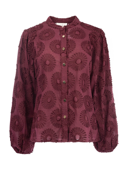 Job Flower Embroidery | Bordeaux