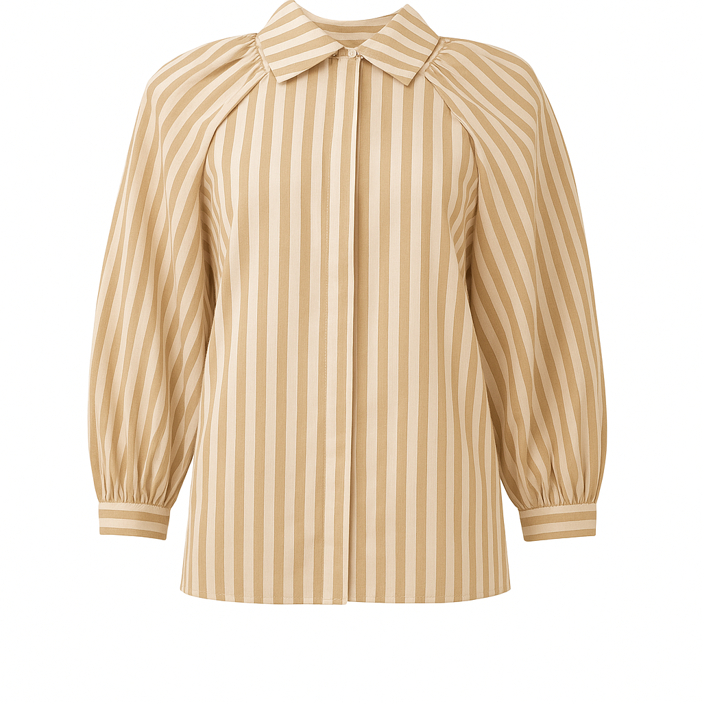 Lexie Cotton Polyamide Stripe | Beige