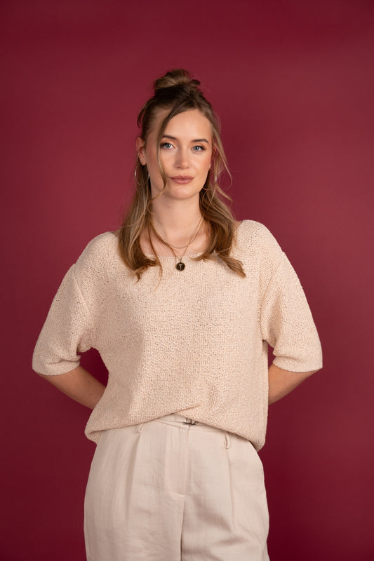 Sweater Nikkie Tape Yarn | Beige