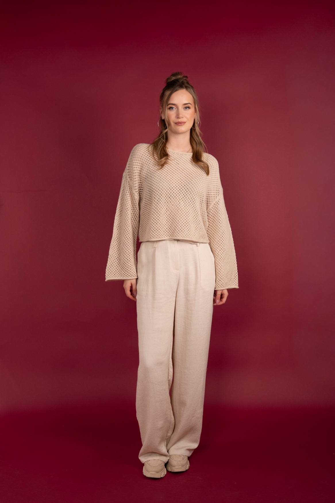 Top Carolina Open Knit | Beige
