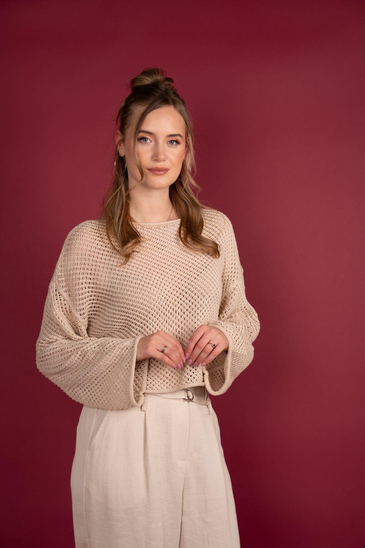 Top Carolina Open Knit | Beige