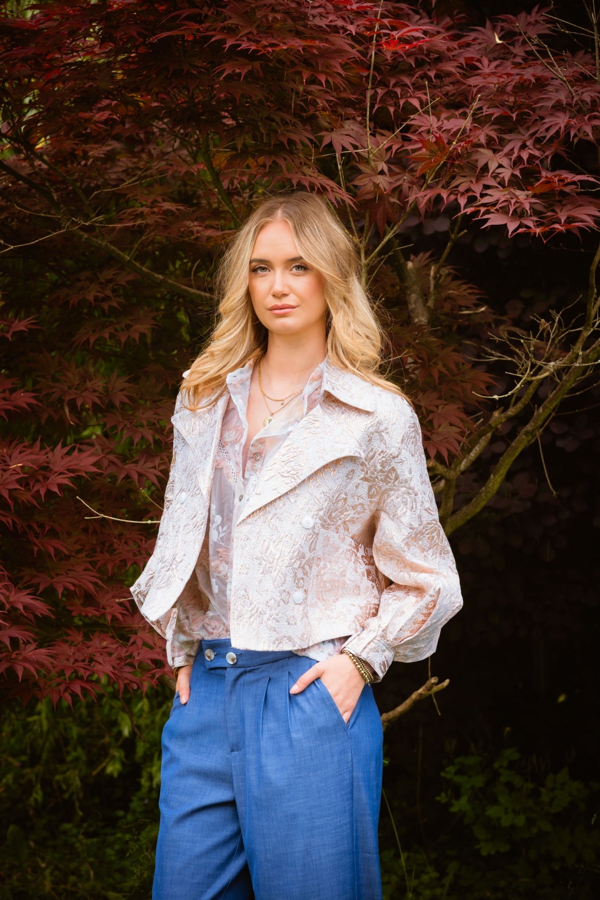 Blouse Ninne Mesh Cordella | Salmon