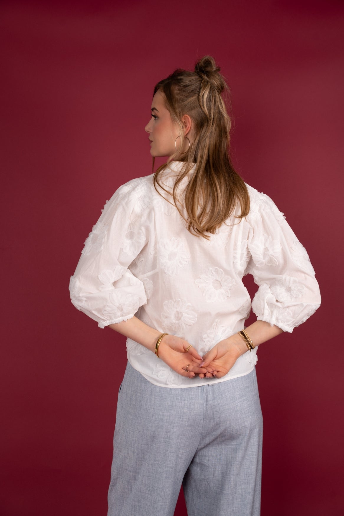 Job Cordella Sun Flower | White