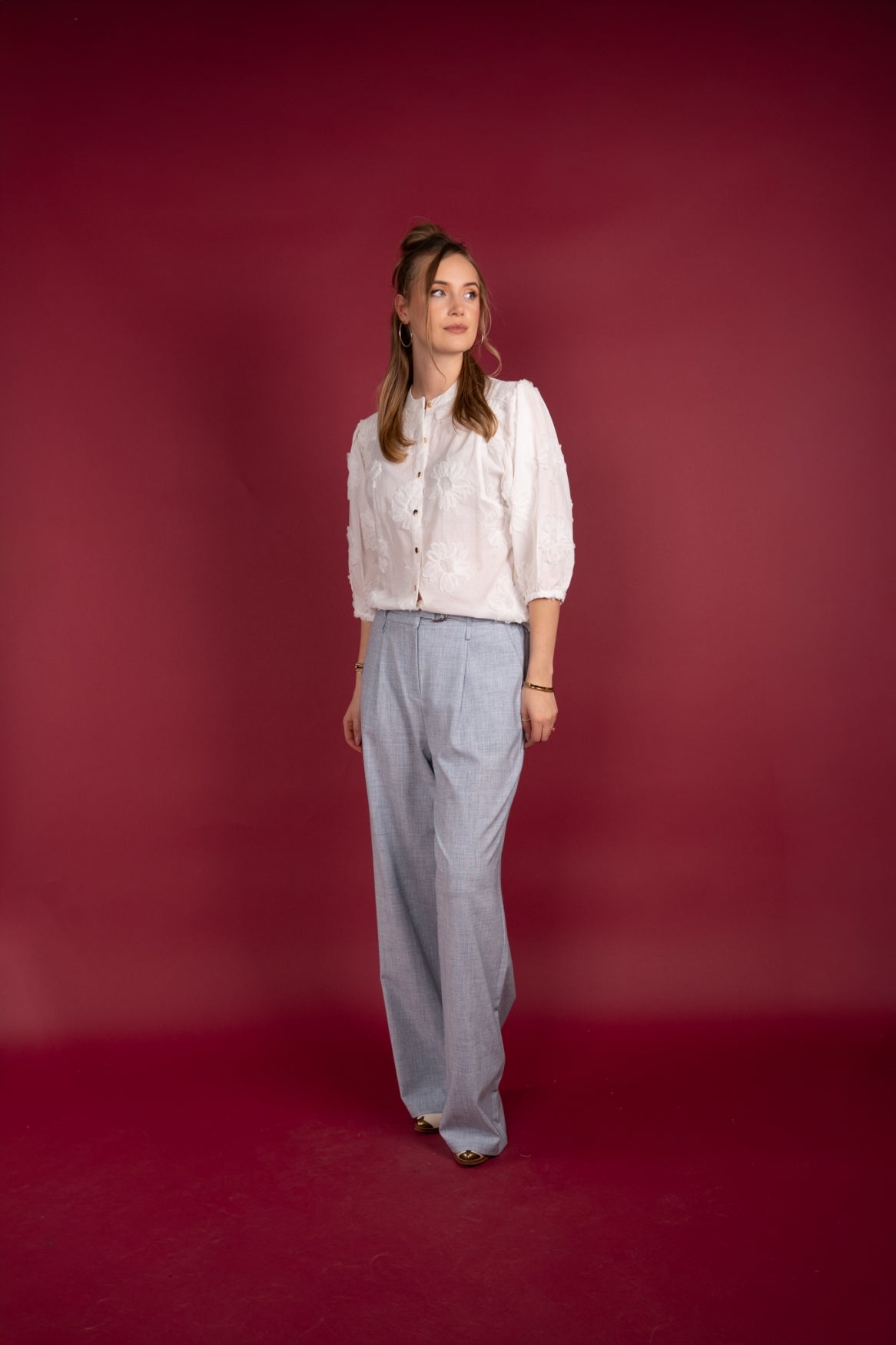 Job Cordella Sun Flower | White