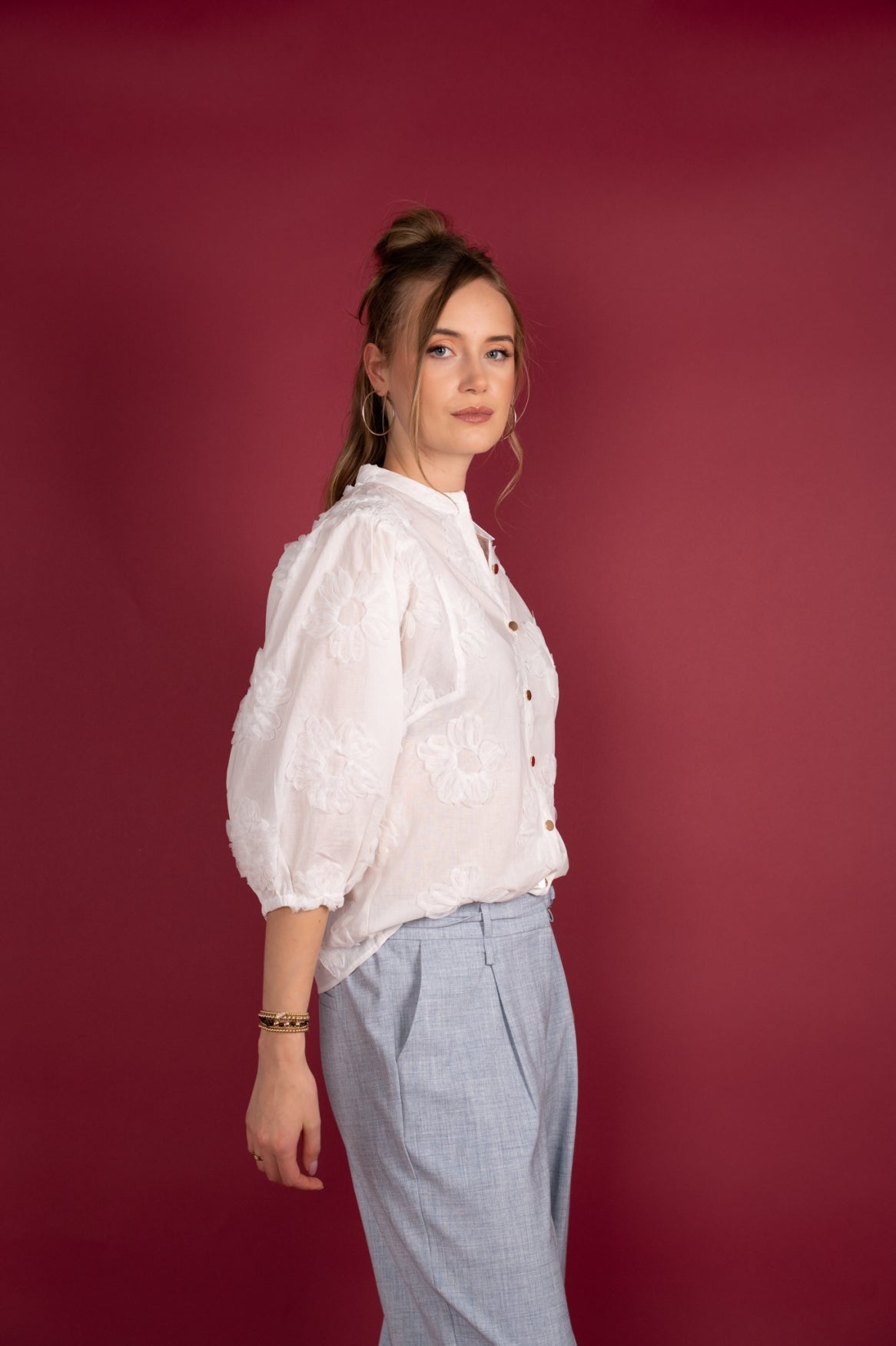 Job Cordella Sun Flower | White