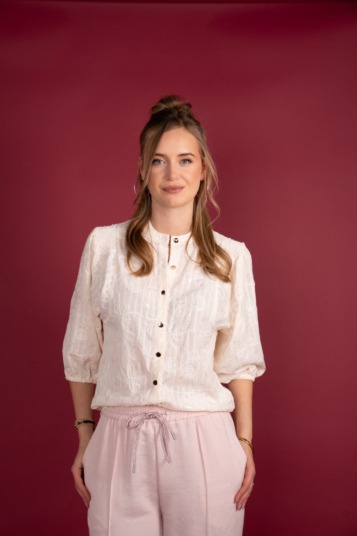 Job Cordella Butterfly Print | Off White