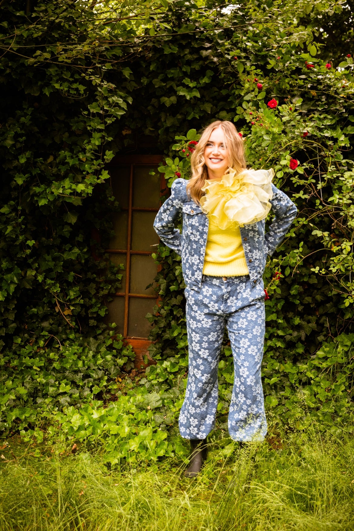 Nina Denim Flower | Denim