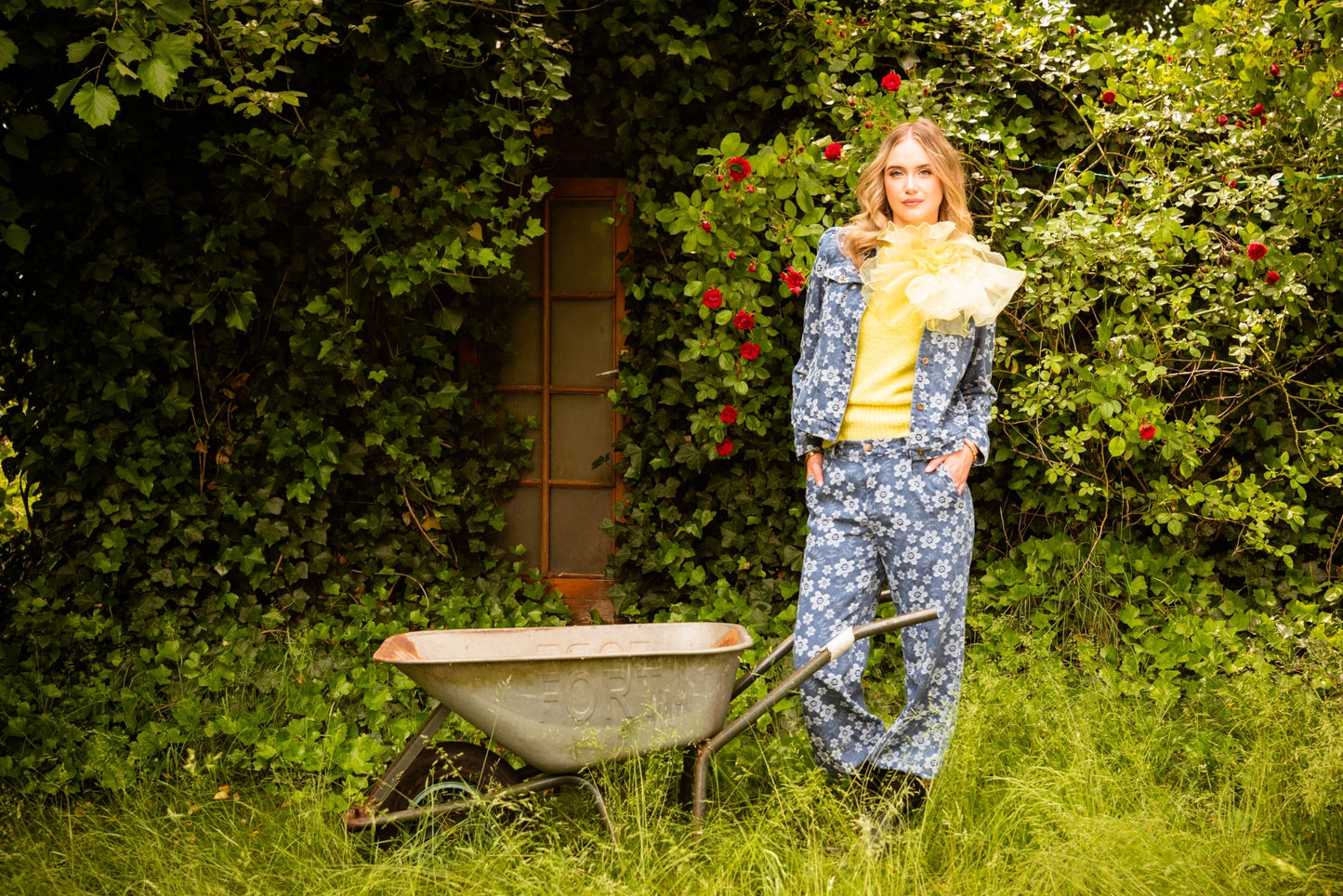 Nina Denim Flower | Denim