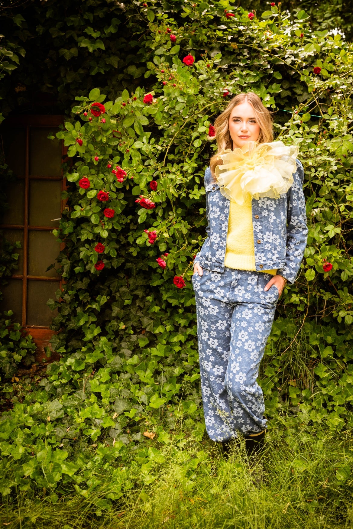 Nina Denim Flower | Denim