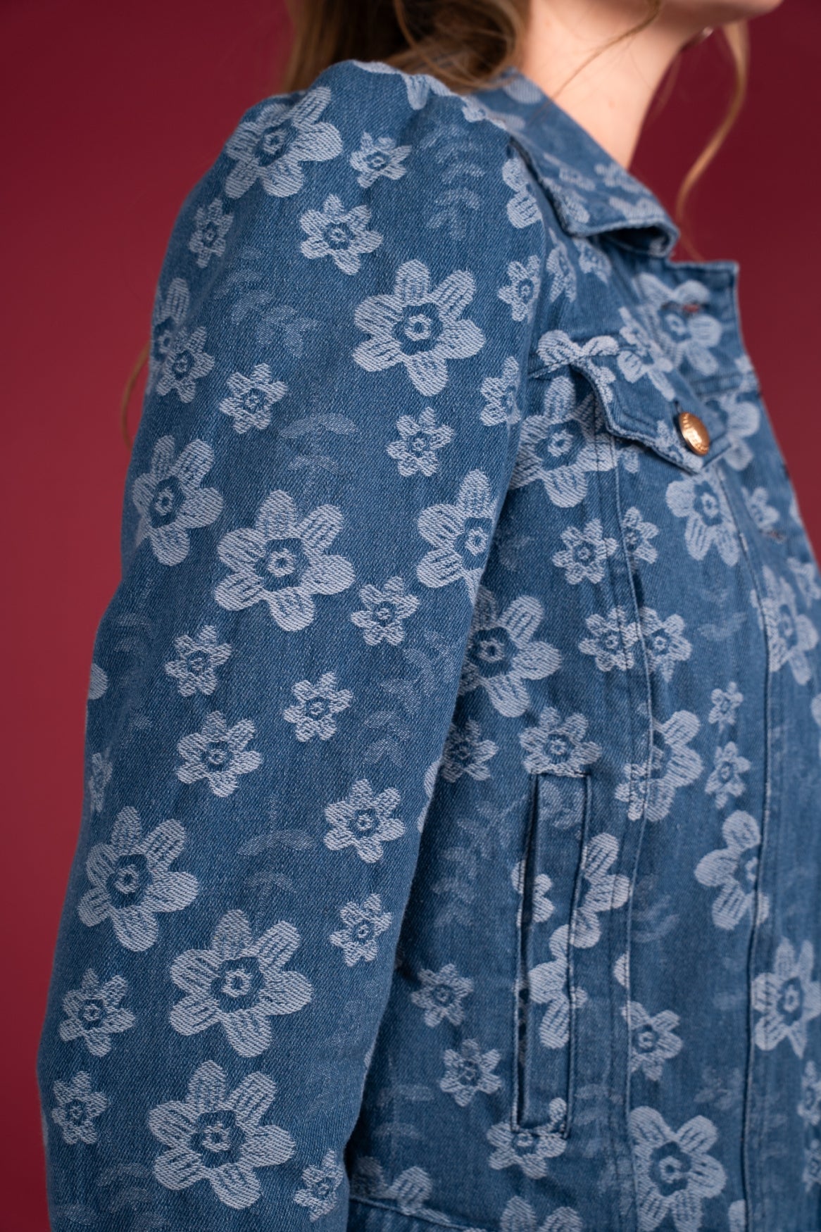 Nina Denim Flower | Denim